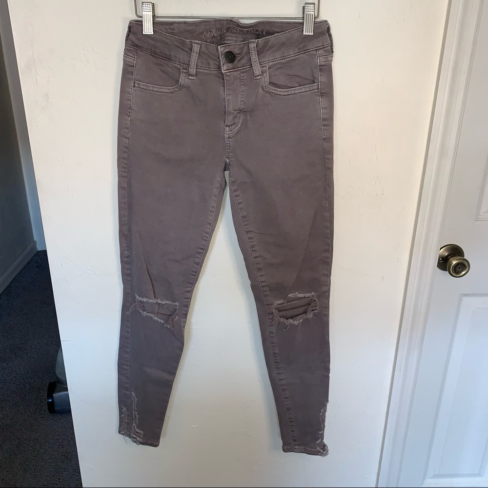 Destroyed American Eagle skinny jeans
